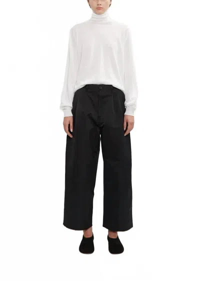Sofie D'hoore Polk Satin Cargo Pant In Black In Black