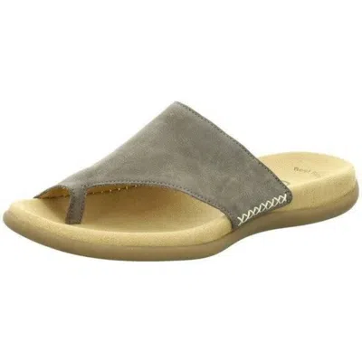 Gabor Lanzarote Thong Women's Green Leather Slip On Toe Post Sandals Rhs6033 In Green