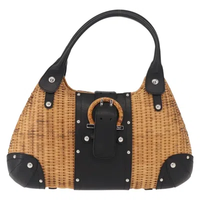 Pre-owned Ferragamo Gancini Mini Handbag Wood Wood Bag () In Brown