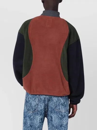 Brain Dead Equipment Ripstop Pullover Fleece Jacket In Blue