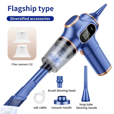 Taftii High-power Abs Wireless Car Vacuum Cleaner For Home, Office, And Carpet Cleaning In Blue