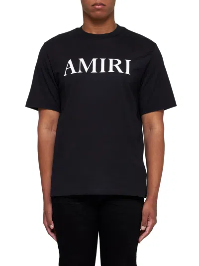 Amiri Cotton T-shirt With Logo Print In Black
