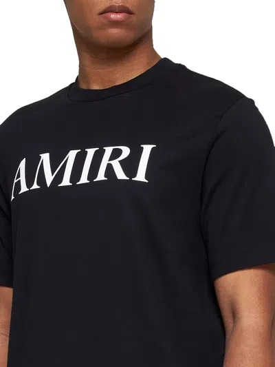Amiri Cotton T-shirt With Logo Print In Black