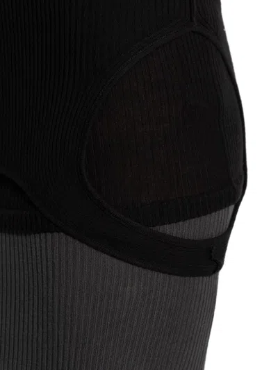 Balenciaga Women Upside Down Long Dress In Black