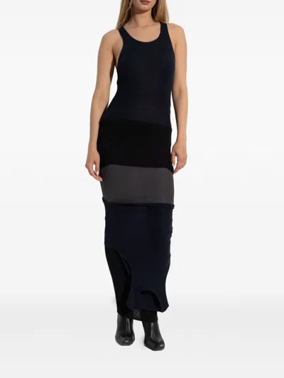 Balenciaga Women Upside Down Long Dress In Black