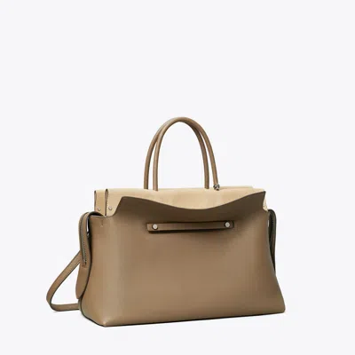 Tory Burch Damen Grosse Mercer Henkeltasche Aus Strukturleder In Brown