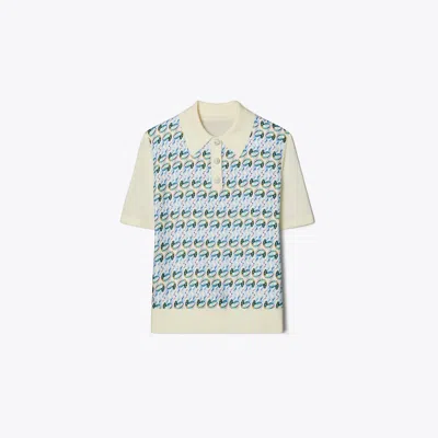 Tory Burch Damen Poloshirt Mit Vorderseite Aus Seide
