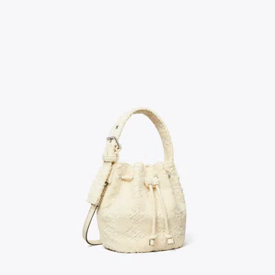 Tory Burch Damen T Monogram Terry Mini Bucket Bag In White