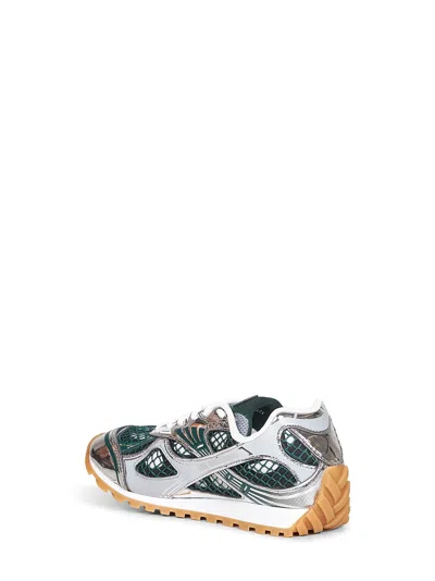 Bottega Veneta Orbit Sneakers With Contrast Stitching And Mesh In Multi