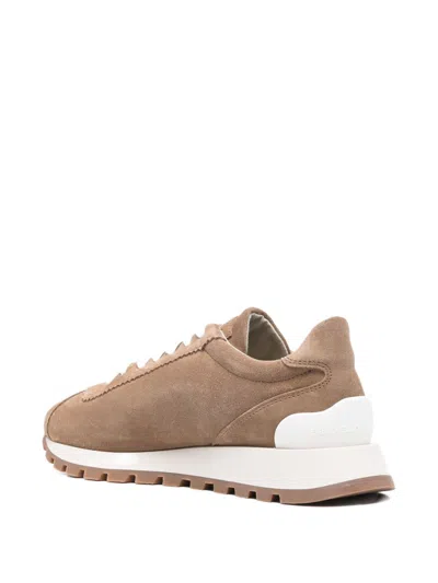 Brunello Cucinelli Suede Sneakers With Iconic Jewel Application In Multi
