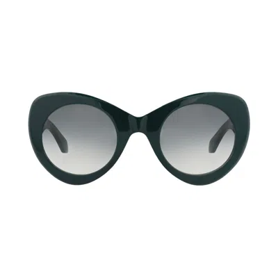 Pre-owned Alaïa Cat Eye-frame Recycled Acetate Sunglasses 'green Grey' | Women's Size Onesize