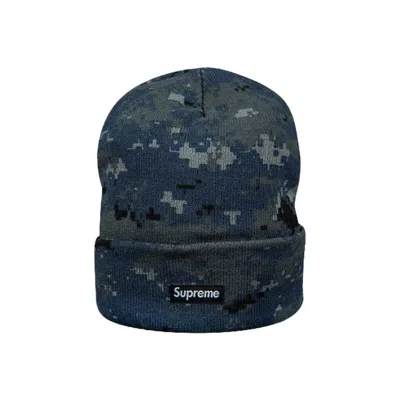 Pre-owned Supreme Digi Camo Beanie 'navy' | Blue | Men's Size Onesize