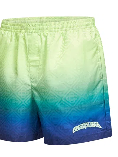 Casablanca Monogram Logo-embroidered Swim Shorts In Multi
