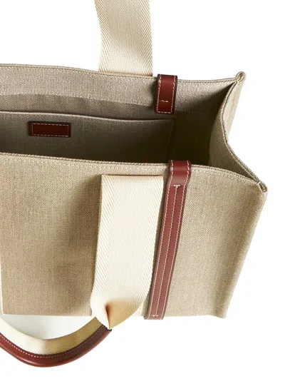 Chloé Women Woody Linen Tote Bag Chloè In Multi
