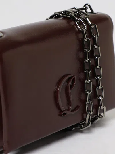 Christian Louboutin Shoulder Bag Woman Burgundy In Brown