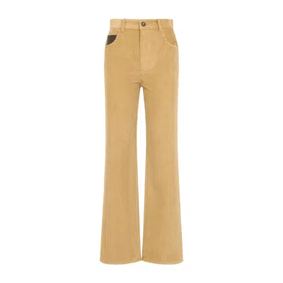 Bottega Veneta Corduroy Pants Women In Nude
