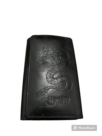 Pre-owned Jean Paul Gaultier Dragon Emboss Key Holder In Black