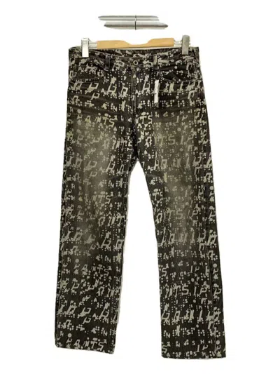 Pre-owned Comme Des Garcons X Junya Watanabe Allover Typography Denim Jeans In Black