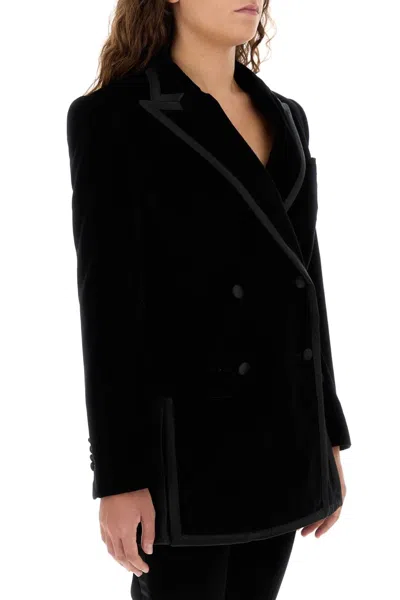 Dolce & Gabbana Women Black Velvet Blazer In Black