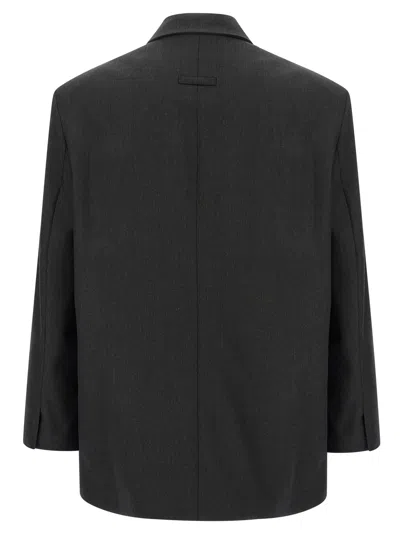 Fear Of God Tailored Single Button Blazer With Notched Lapel In Gray