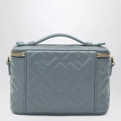 Fendi Vanity Leather Crossbody Bag With Ff Motif In Blue