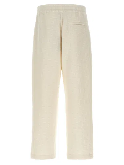 Fendi Monogram Joggers Featuring All-over Pattern In Neutral