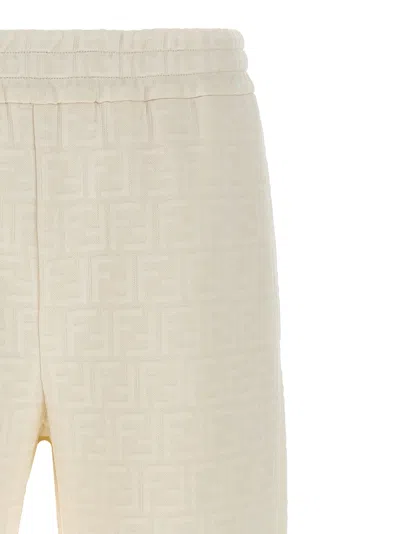 Fendi Monogram Joggers Featuring All-over Pattern In Neutral