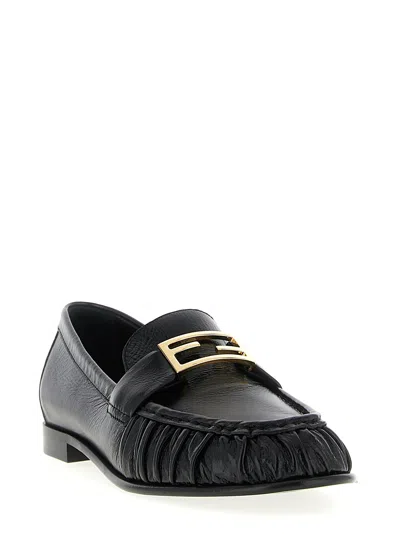 Fendi Nappa Leather Baguette Loafers Fringe Detail In Multi