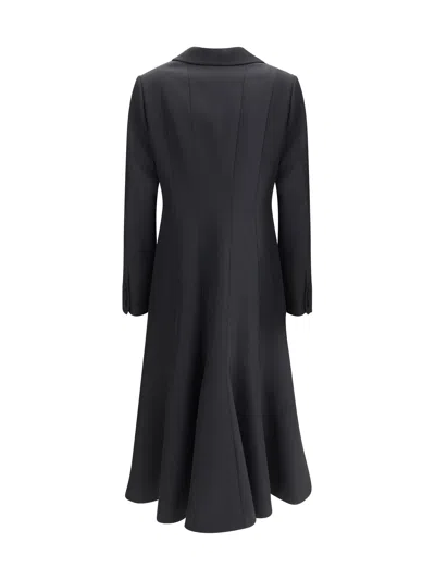 Fendi Women Coat In Wool Grain De Poudre In Black