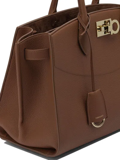 Ferragamo Salvatore  "studio Soft" Medium Handbag In Brown