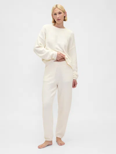 Gap Cashsoft Boucle Sweater Joggers In White