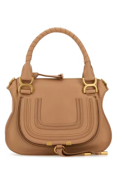Chloé Chloe Peach Leather Small Marcie Handbag In Orange