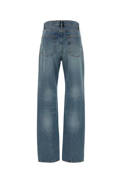 Frame Faded Wash Five-pocket Denim Trousers In Blue