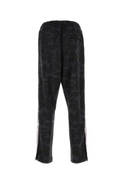 Bape Printed Polyester Joggers In Black