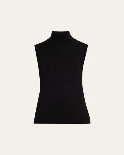 Loro Piana Piuma Sleeveless Cashmere Top In Black