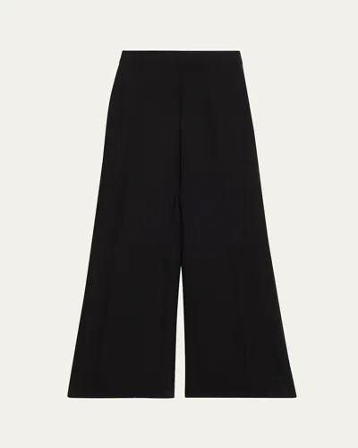 Carolina Herrera High-rise Wide-leg Wool Pants In Black