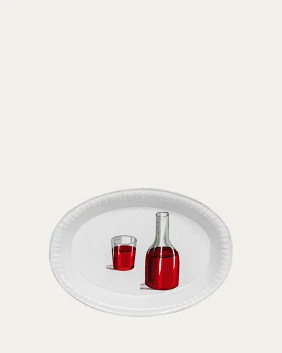 Astier De Villatte X John Derian Red Wine Decanter & Glass Soup Plate In White