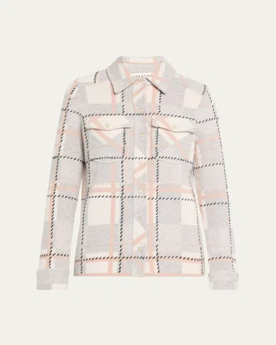 Twp Ranchers Plaid Cashmere Cardigan In Neutral