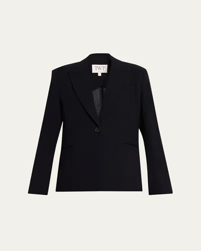 Twp Single-breasted Boy Blazer Jacket In Black