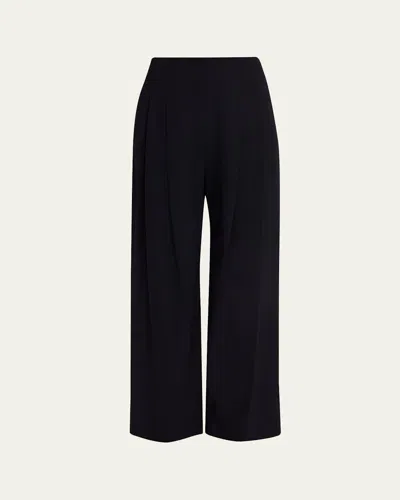 Twp Carries Pleated Wide-leg Trousers In Black