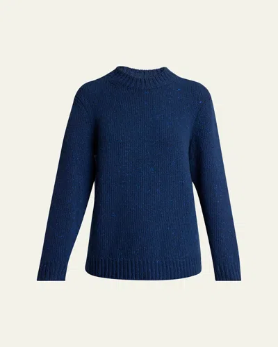 Gabriela Hearst Alfie Cashmere Crewneck Sweater In Blue