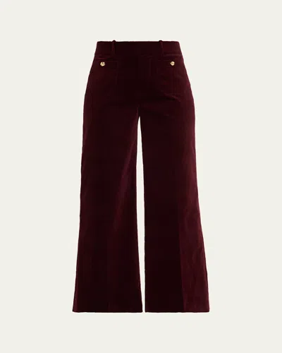 Frame The Modernist Pocket Trousers Cabernet In Burgundy