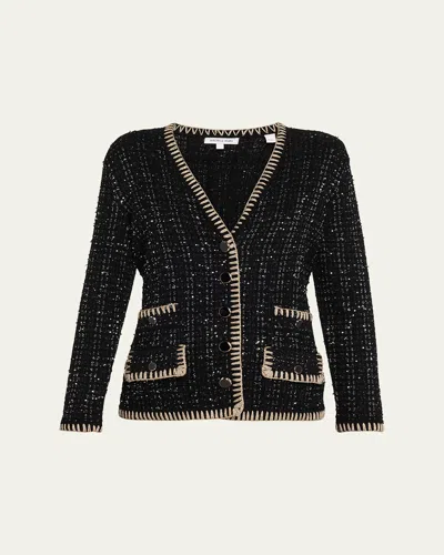 Veronica Beard Ceriani Knit Jacket In Black