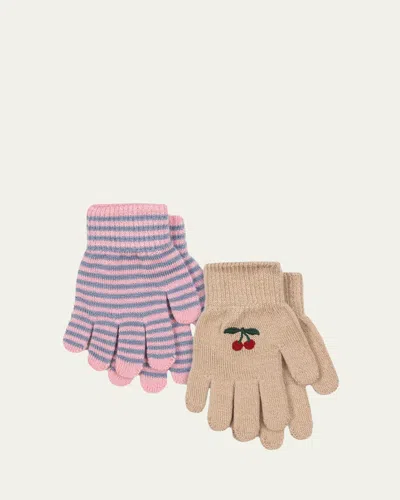 Konges Slojd Kid's 2-pack Filla Gloves In Multi