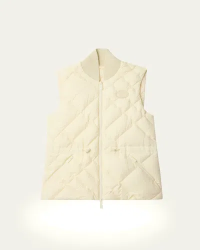 Burberry Devonside Quilted Vest In Yellow