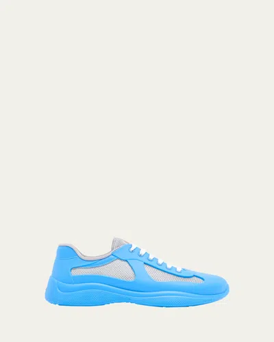 Prada America's Cup Low Top Sneaker In Blue