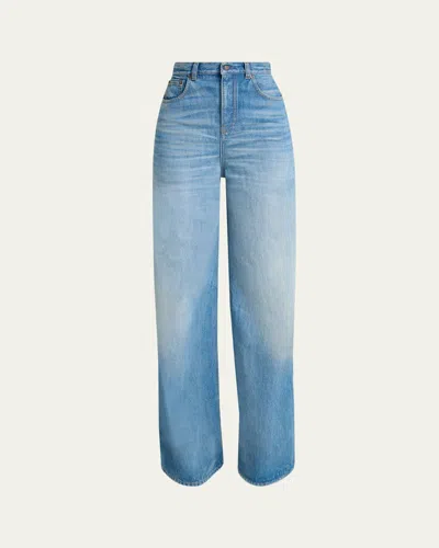 Chloé Wide-leg High-rise Jeans In Blue
