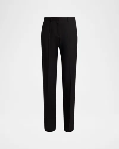 The Row Hiram Wool-twill Straight-leg Pants In Black