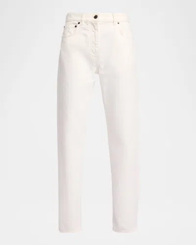 The Row Burty Straight-leg Jeans In White