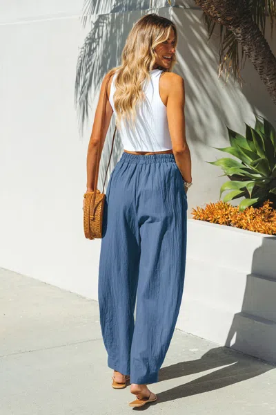 Cupshe Seaside Escape Blue Pants In Blue